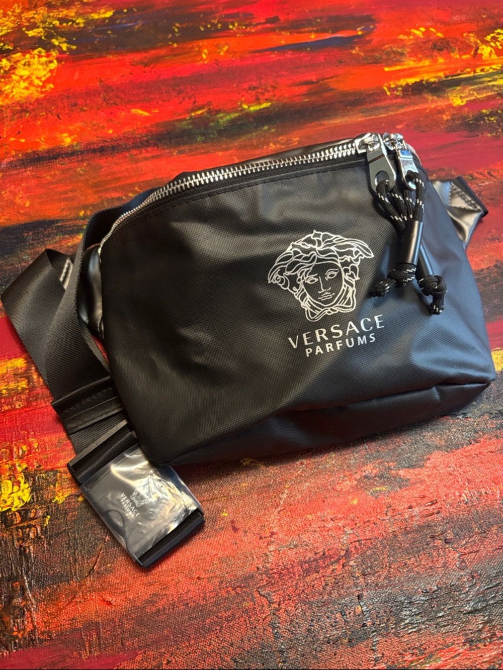 Versace Parfums Black Medusa Belt Bag